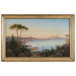 OIL PAINTING OF VIEW OF NAPLES BY ALESSANDRO LA VOLPE