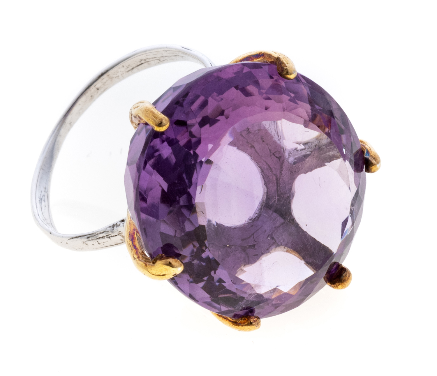 SILVER RING IN SILVER WITH AMETHYST