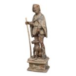 WOOD SCULPTURE OF SAINT MARTIN 16TH CENTURY