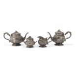 SILVER-PLATED TEA SERVICE ITALY LATE 19TH CENTURY