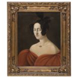 NORTHERN EUROPE OIL PORTRAIT OF A LADY MID-19TH CENTURY