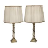 PAIR OF LAMPS IN MARBLE AND BRONZE 20TH CENTURY