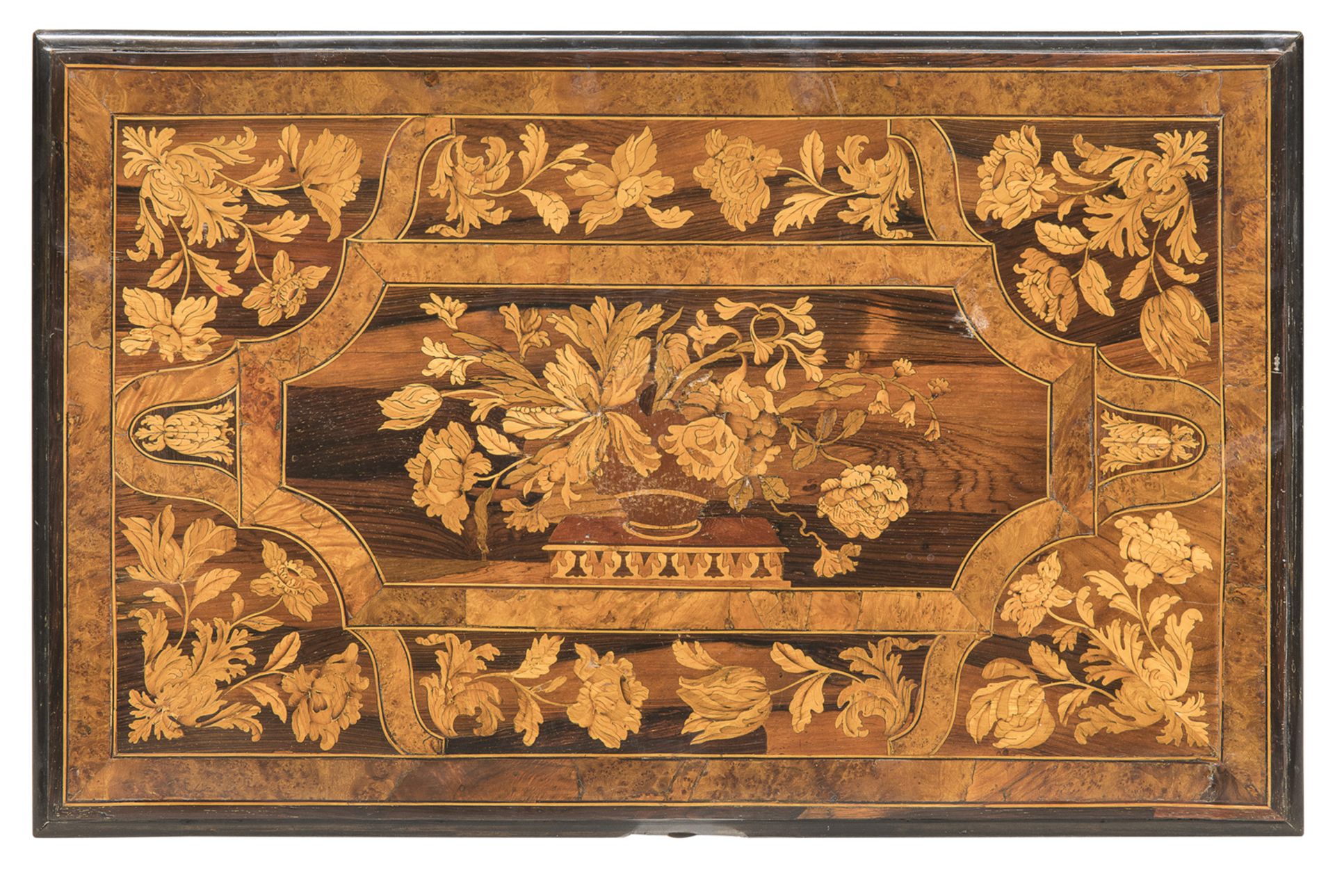 SMALL INLAID FARM TABLE 18TH CENTURY - Image 2 of 2