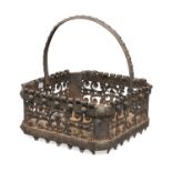 BIG WROUGHT IRON BASKET 19TH CENTURY