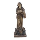 WOOD SCULPTURE OF A SAINT VENETO 18TH CENTURY