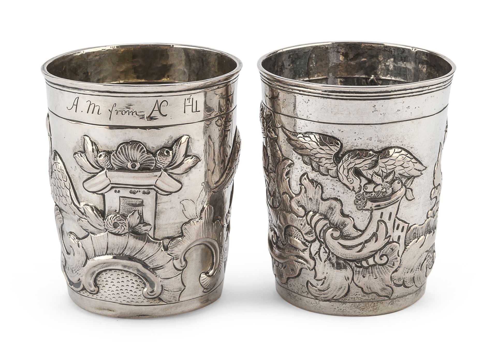 TWO SILVER BEAKERS MOSCOW 1771