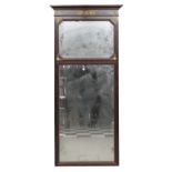 BIG MAHOGANY MIRROR PROBABLY FRANCE 19TH CENTURY