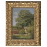 OIL PAINTING OF COUNTRYSIDE WITH GIRL BY G. VIGANON