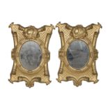 PAIR OF GILTWOOD MIRRORS 19TH CENTURY