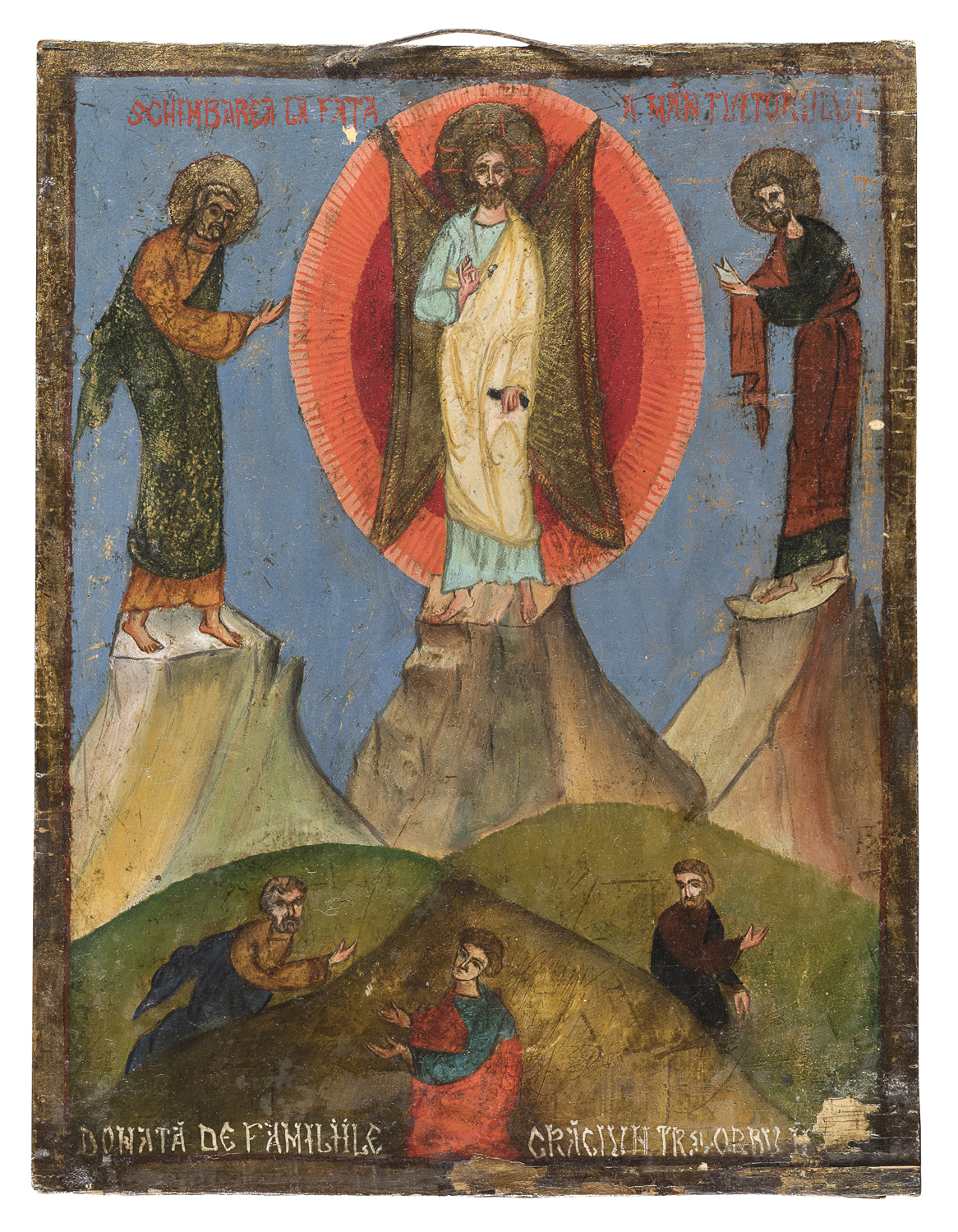 ROMANIAN ICON OF TRANSFIGURATION EARLY 20TH CENTURY