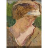 OIL PAINTING OF A FEMALE FACE EARLY 20TH CENTURY