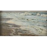 OIL PAINTING OF STORMY SEA ATTRIBUTED TO CESARE TIRATELLI