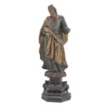 WOOD SCULPTURE OF A SAINT VENETO 18TH CENTURY