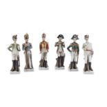 SIX CERAMIC FIGURES OF SOLDIERS 20TH CENTURY