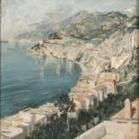 OIL PAINTING OF A VIEW OF SALERNO SIGNED A. GRADI EARLY 20TH CENTURY
