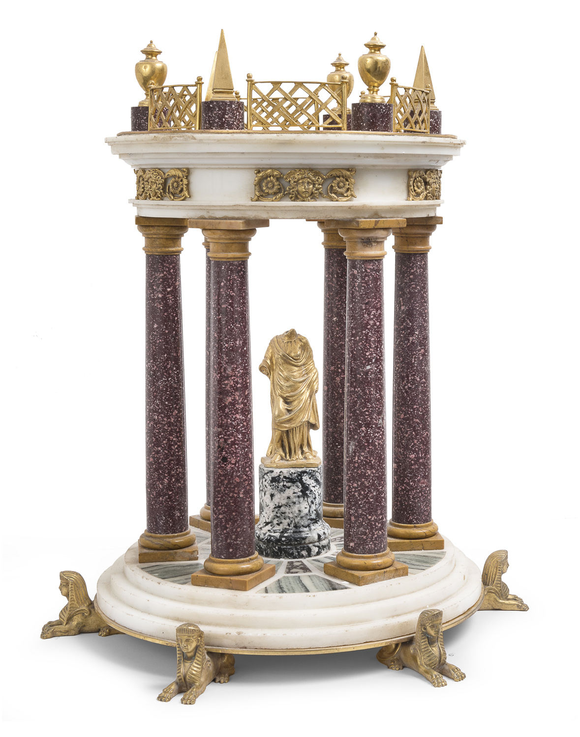 SMALL NEOCLASSIC MARBLE TEMPLE EARLY19TH CENTURY