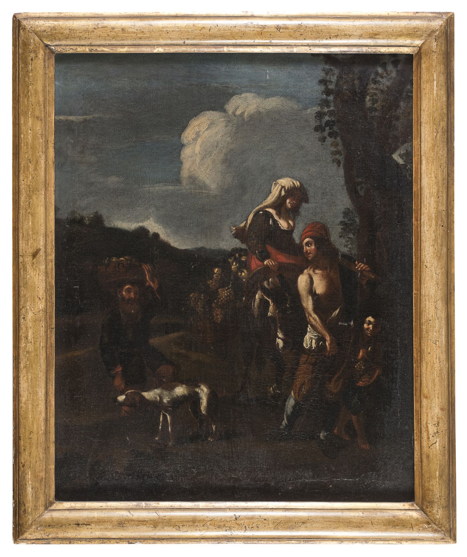 OIL PAINTING OF HARVEST OR AUTUMN 17TH CENTURY
