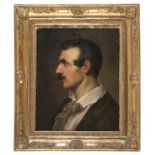 MALE OIL PORTRAIT OF A PIEDMONTESE PAINTER 19TH CENTURY