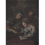 NORTHERN ITALY OIL PAINTING OF THE EDUCATION OF THE VIRGIN 18TH CENTURY