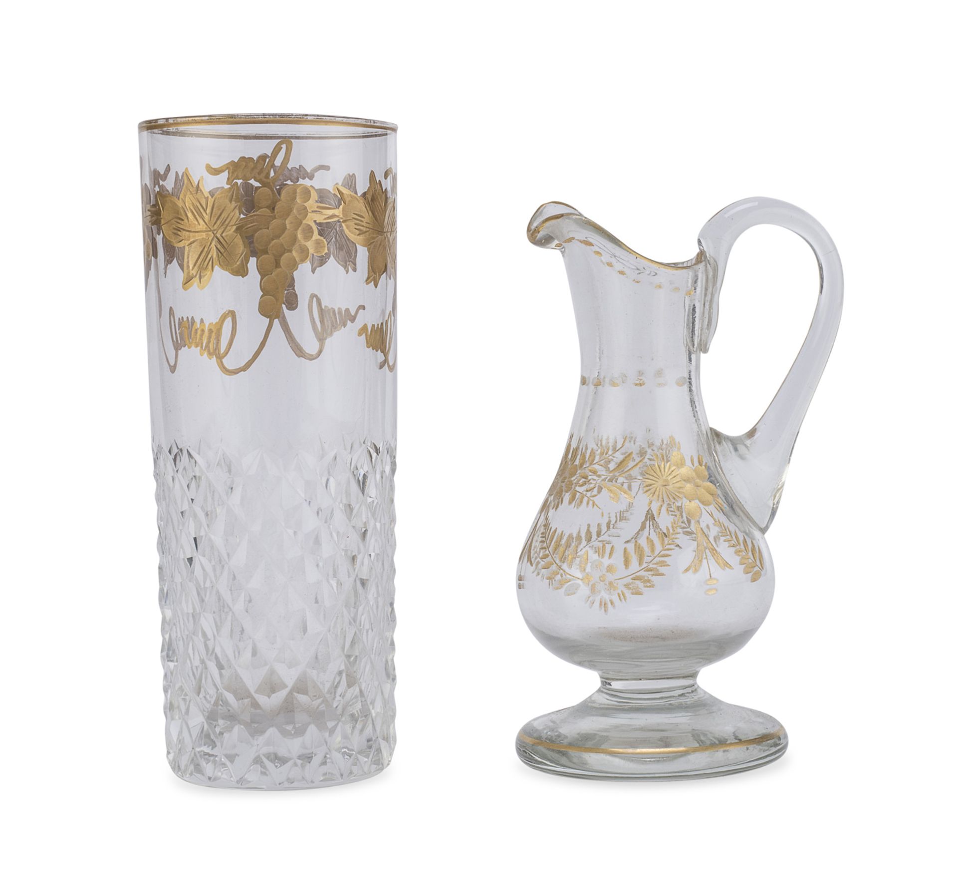 CRYSTAL AMPOULE AND GLASS 20TH CENTURY