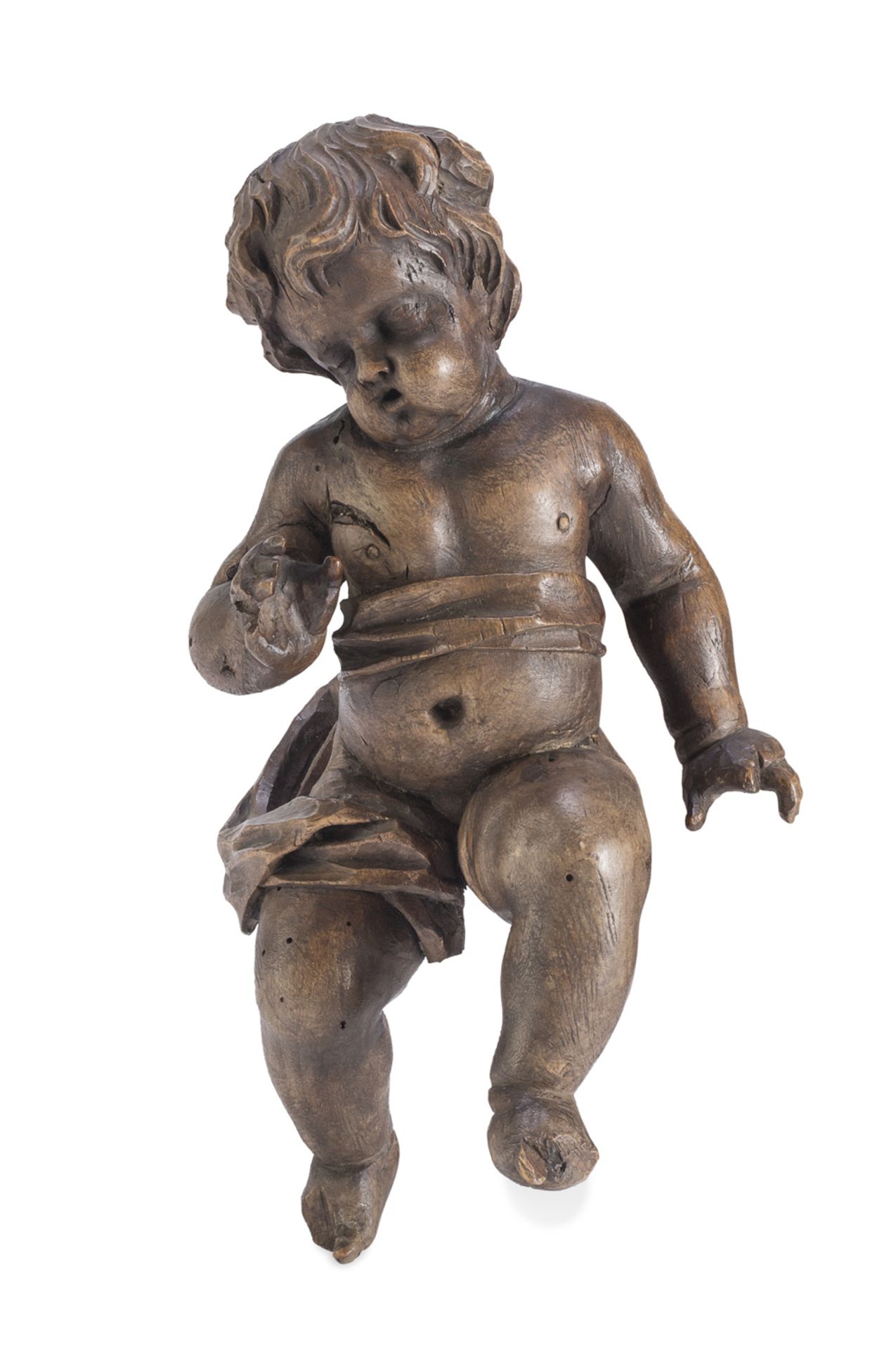 WOODEN PUTTO SCULPTURE LATE 17TH CENTURY