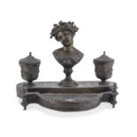 BRONZE INKWELL LATE 19TH CENTURY