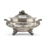 BIG SILVER TUREEN NAPLES 1710