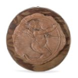 ROUND TERRACOTTA BAS-RELIEF OF AMOR 20TH CENTURY