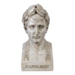 BUST OF NAPOLEON IN WHITE MARBLE EARLY 19TH CENTURY