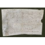 HANDWRITTEN PARCHMENT ENGLAND DATED 1374