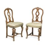 PAIR OF WALNUT CHAIRS VENICE 18th CENTURY