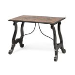 SMALL INLAID FARM TABLE 18TH CENTURY