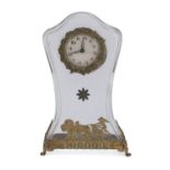 GLASS CLOCK EARLY 20TH CENTURY