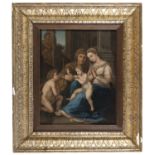 CENTRAL ITALY OIL PAINTING OF OUR LADY OF DIVINE LOVE AFTER RAFFAELLO LATE 16TH CENTURY