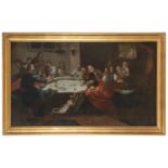 NEAPOLITAN OIL PAINTING OF THE LAST SUPPER 17TH CENTURY