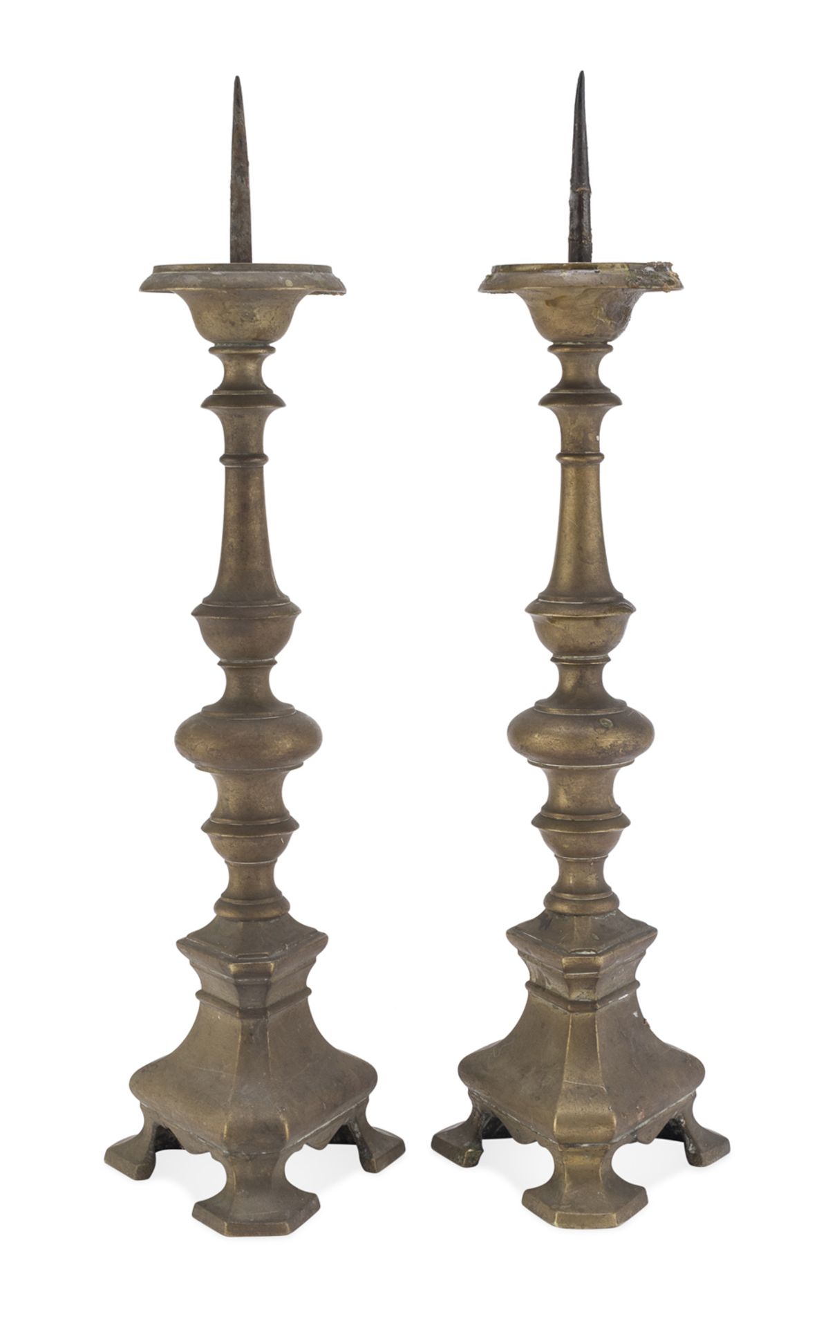 PAIR OF BRONZE CANDLESTICKS 18TH CENTURY