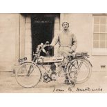 IVAN HART-DAVIES MOTORCYCLE RECORD PHOTOGRAPH.