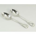 SILVER TABLESPOONS.