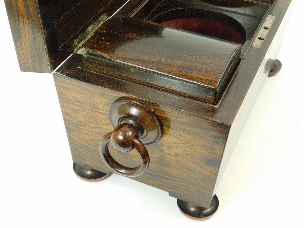 ROSEWOOD TEA CHEST. - Image 3 of 3