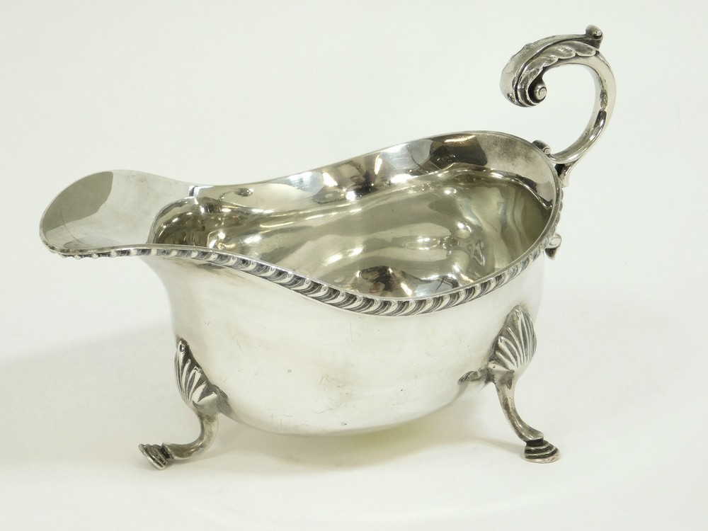 SILVER SAUCE BOAT.