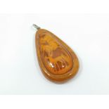 AMBER PENDANT.