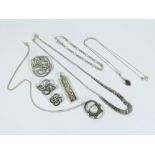 SILVER BROOCHES ETC.