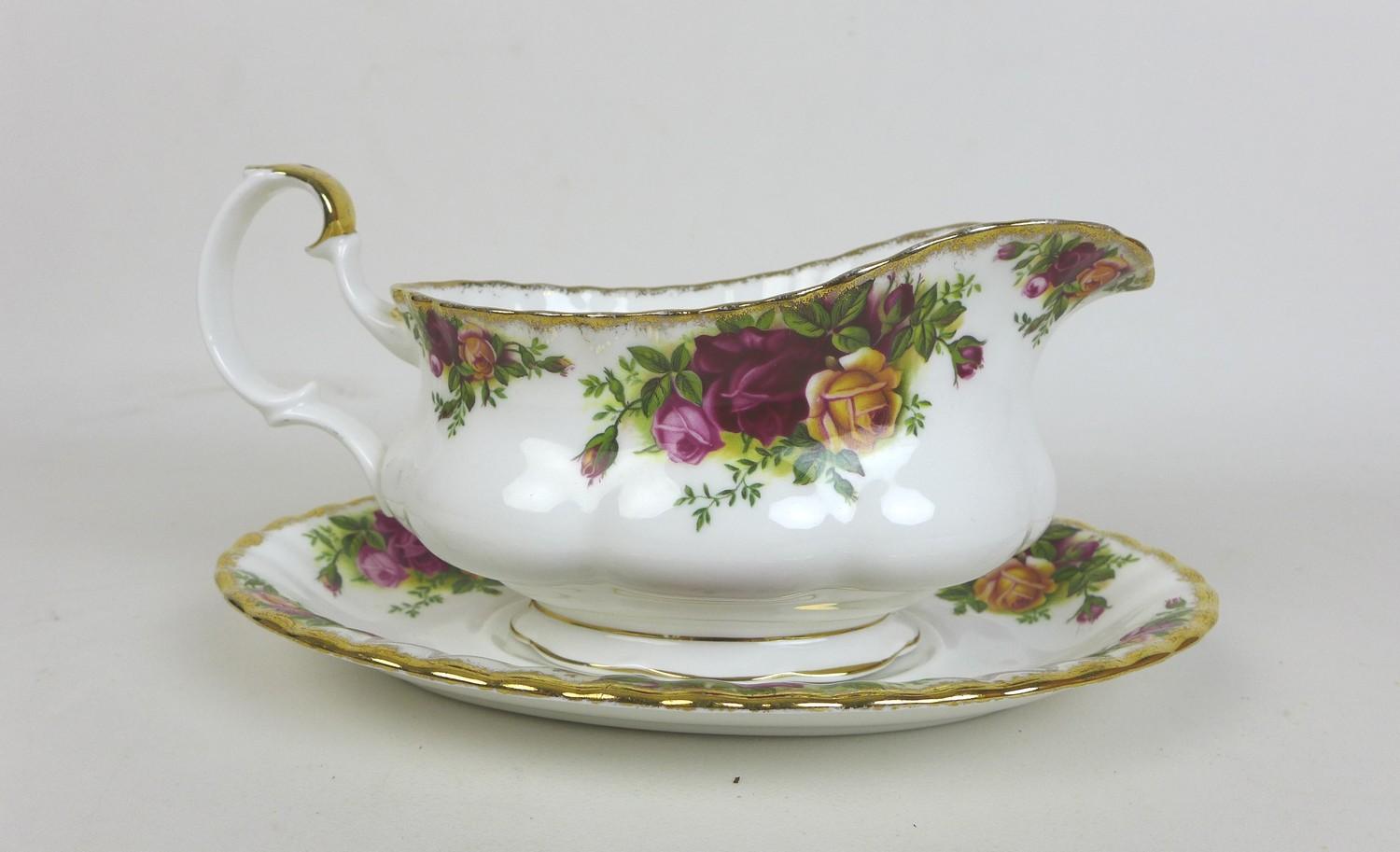 A Royal Albert part dinner, tea and coffee service, decorated in the Old Country Roses pattern, - Image 4 of 9