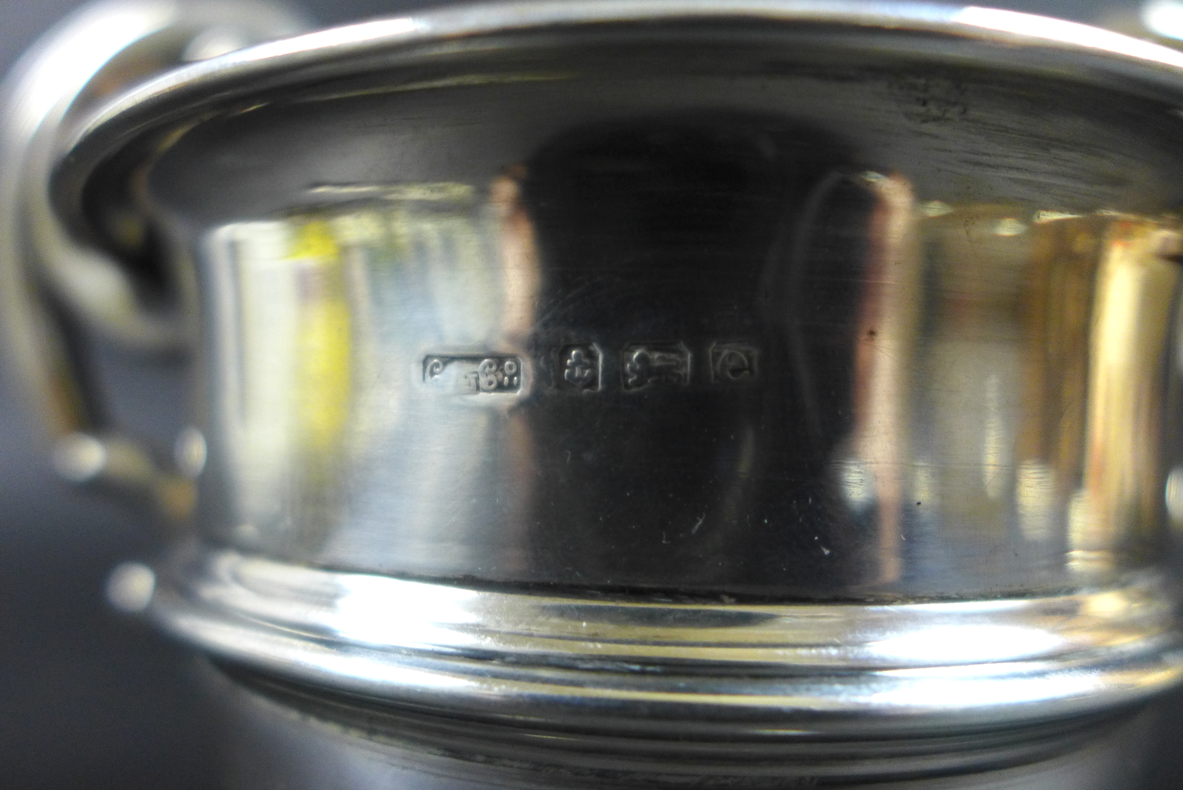 A group of silver items, including an Edwardian twin handled cup, possibly C & Co, Birmingham - Image 7 of 10