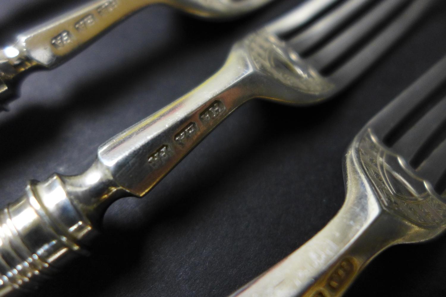 A large collection of various Danish silver plated flatware, one hundred and five pieces, - Image 5 of 11