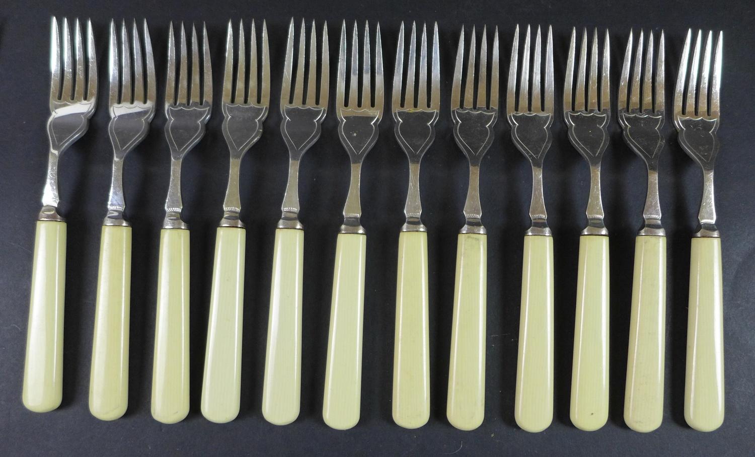 A large collection of various Danish silver plated flatware, one hundred and five pieces, - Image 3 of 11