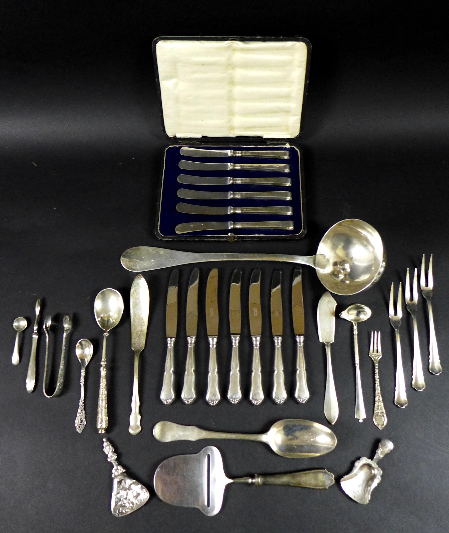 A large collection of various Danish silver plated flatware, one hundred and five pieces, - Image 6 of 11