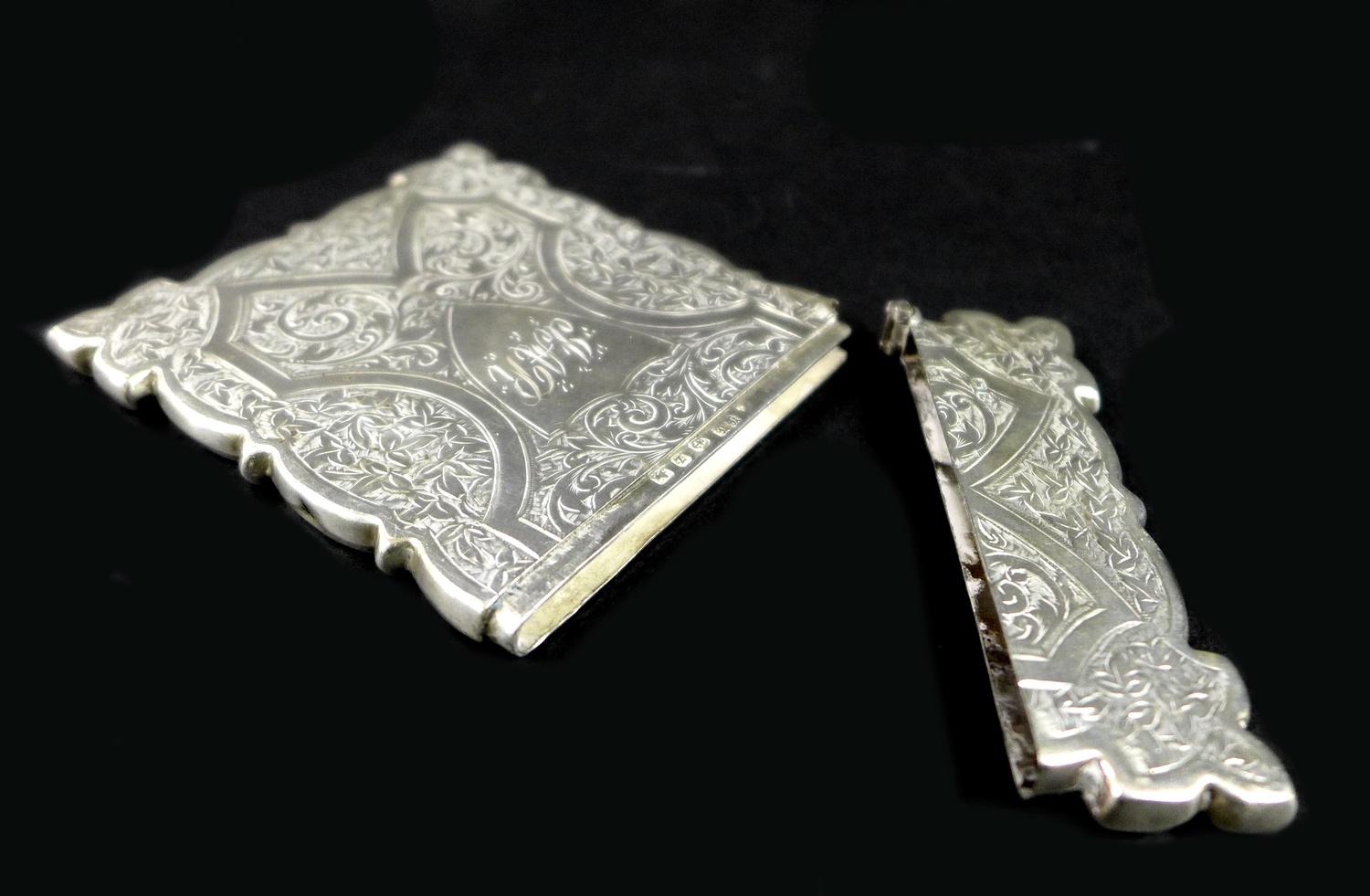 An Edwardian silver cigarette case, with parcel gilt interior, a blank cartouche, Birmingham 1905, - Image 3 of 10