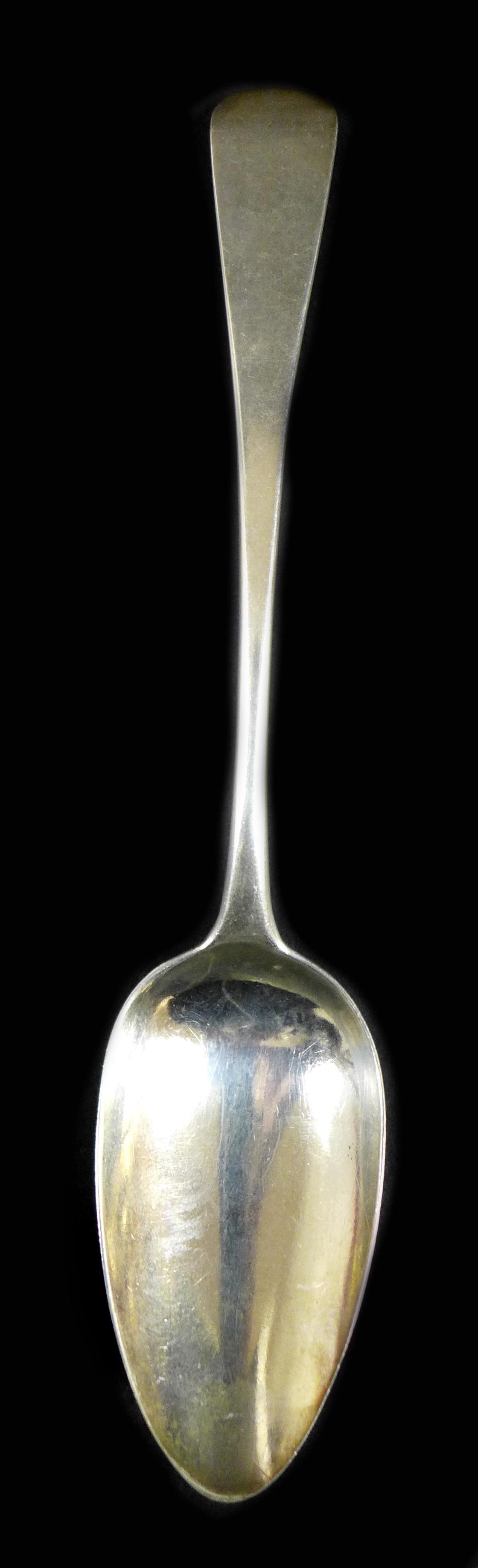 A group of four Georgian silver tablespoons, three with engraved 'AN' monogram to handles, - Image 7 of 8