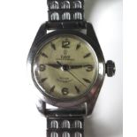 A Tudor Oyster Princess automatic steel cased lady's wristwatch, circa 1960's, ref 7806, circular